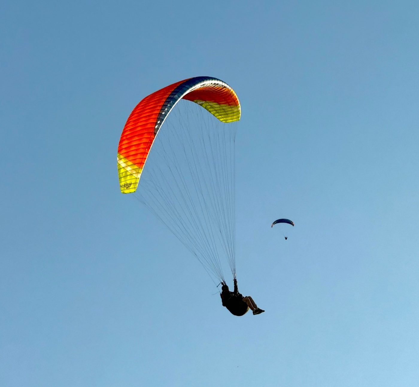 hobby GT acro paraglider in flight