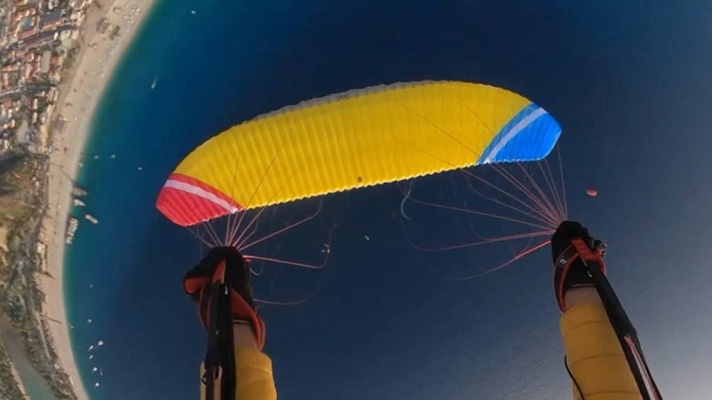 hobby GT acro paraglider in flight