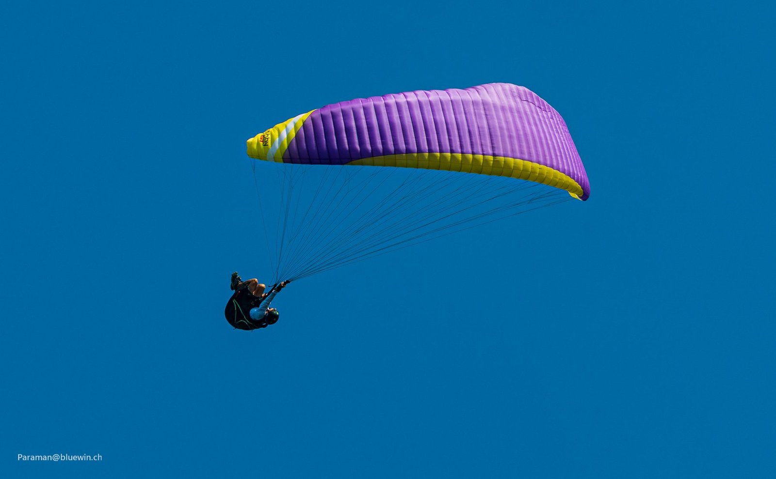 hobby GT acro paraglider in flight