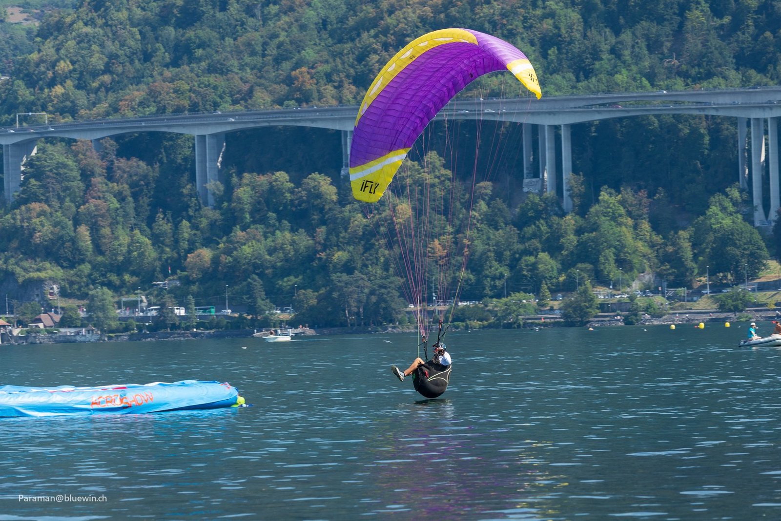 hobby GT acro paraglider in flight