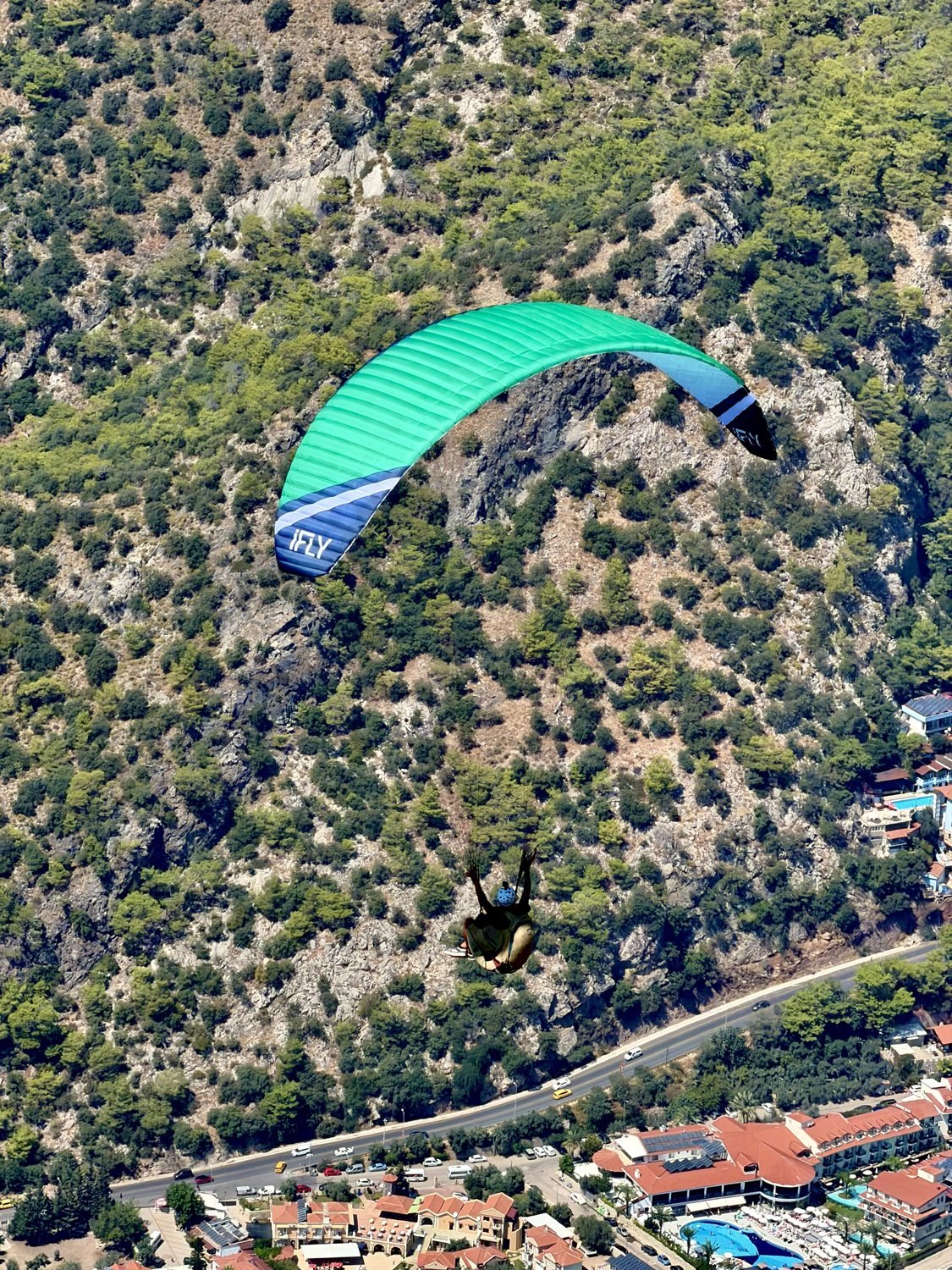 iFLY paraglider in flight