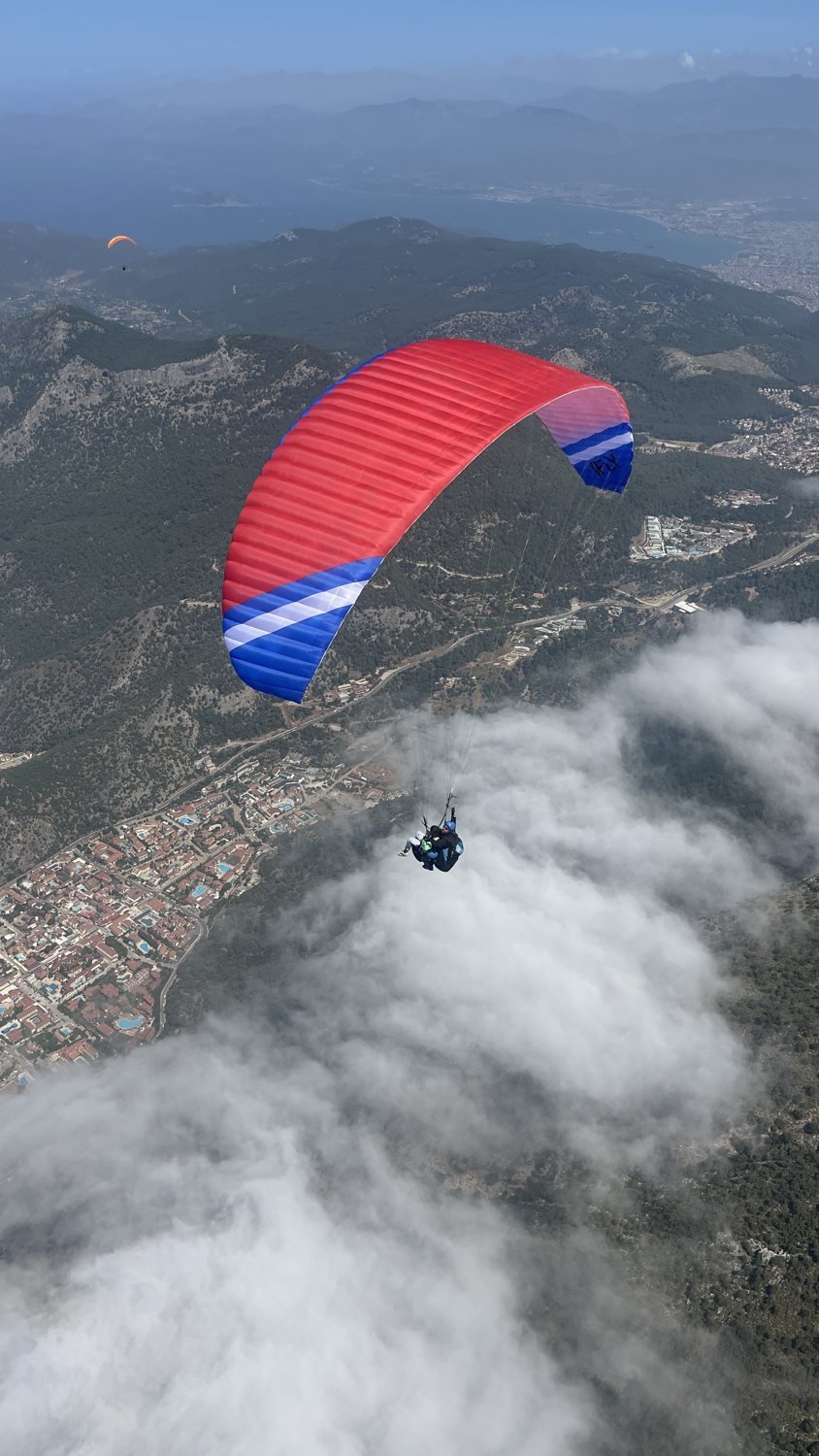 weFLY tandem paraglider in flight