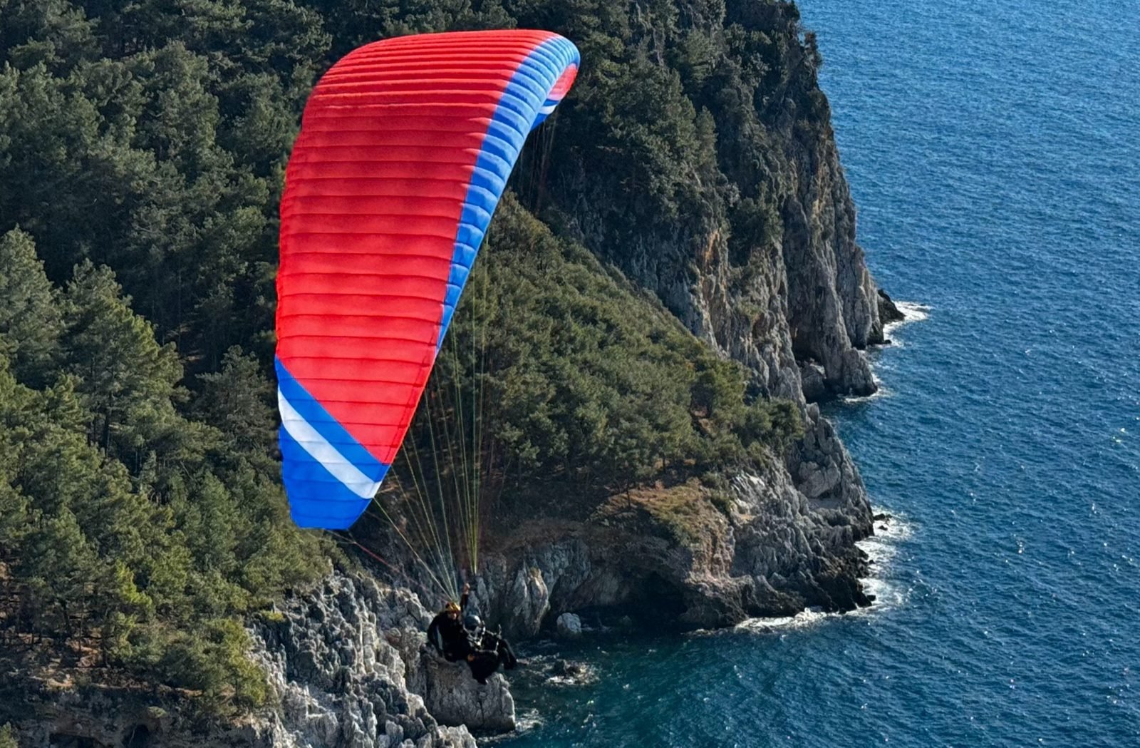 weFLY tandem paraglider in flight