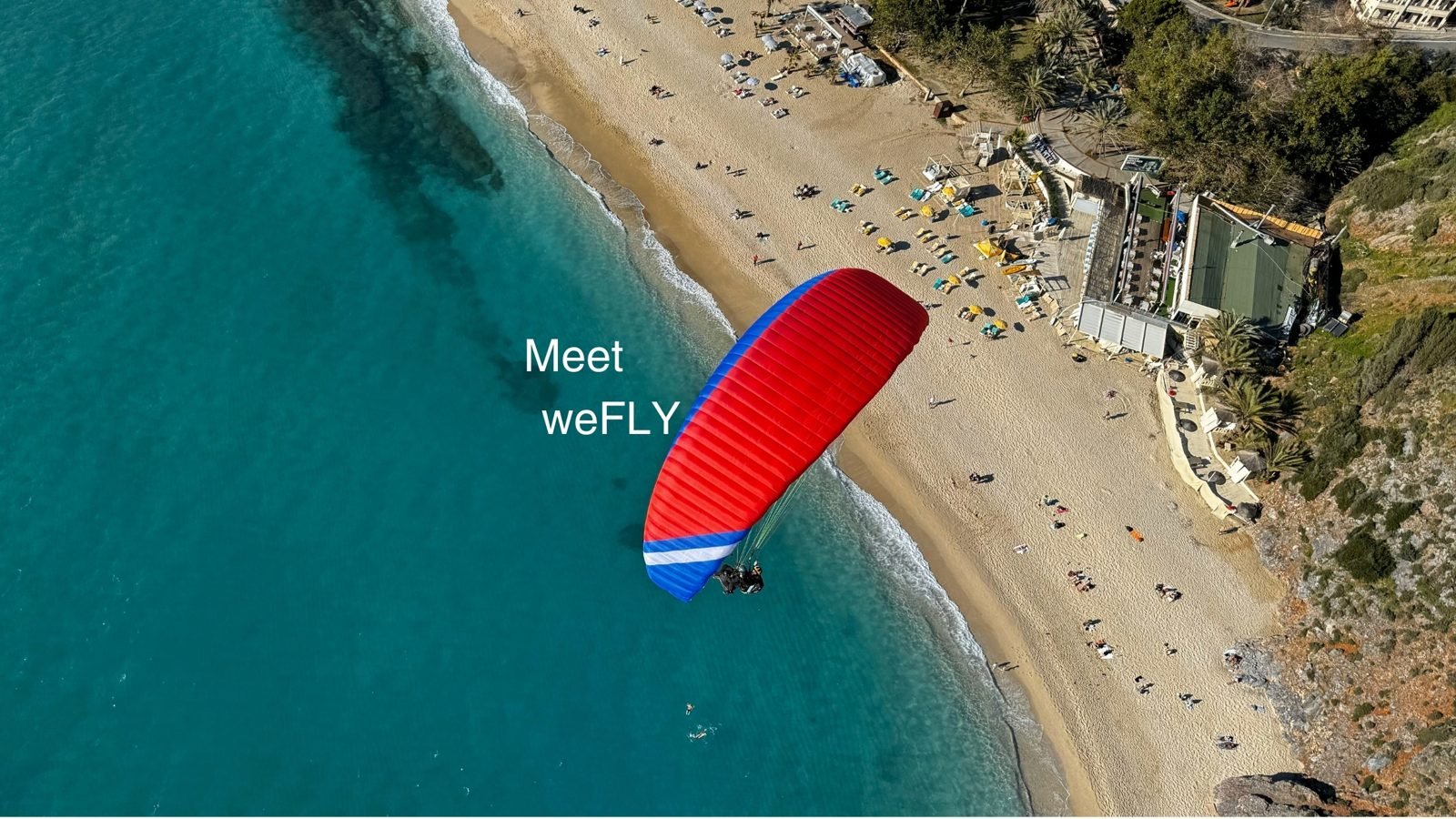 weFLY tandem paraglider in flight