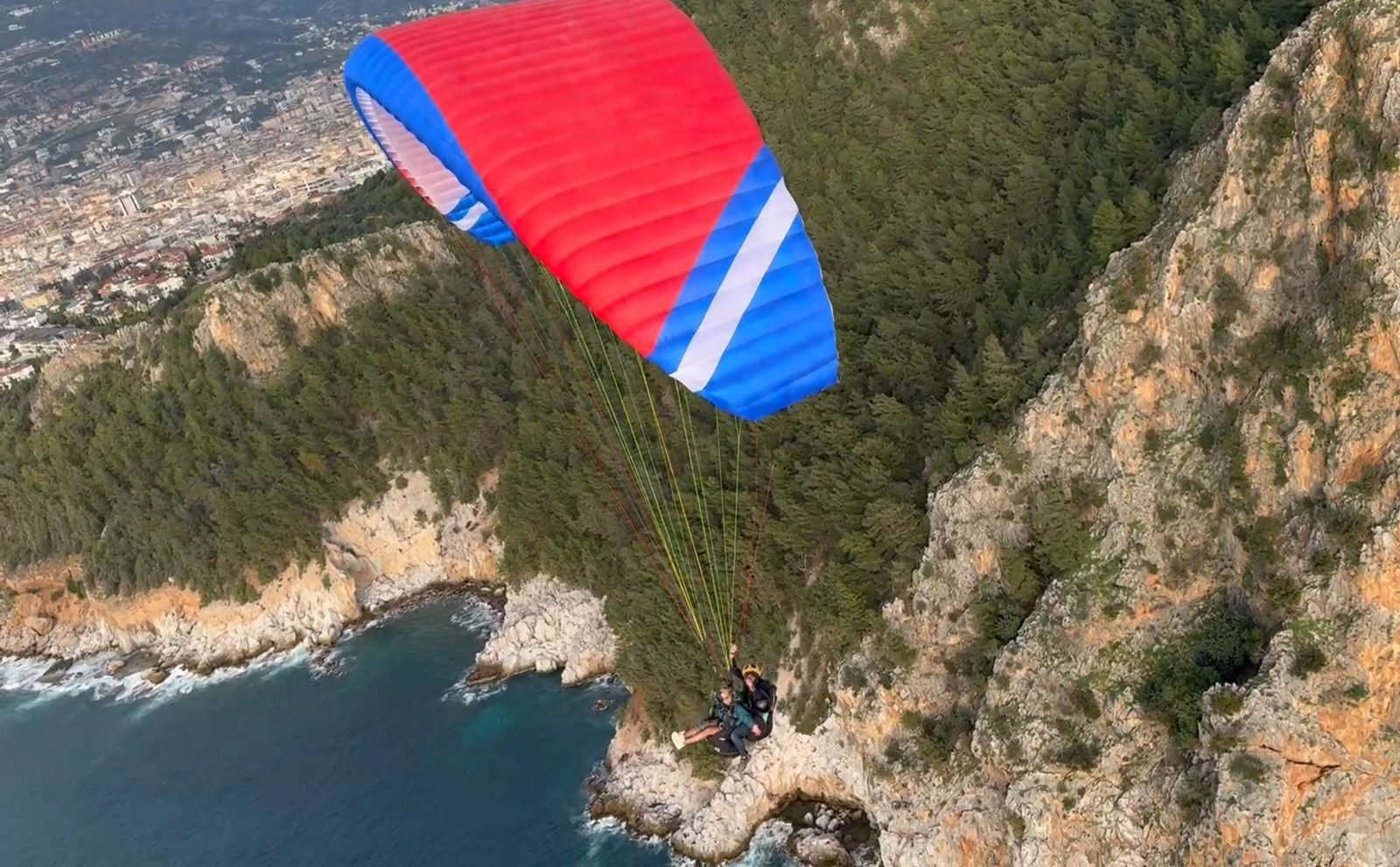 weFLY tandem paraglider in flight