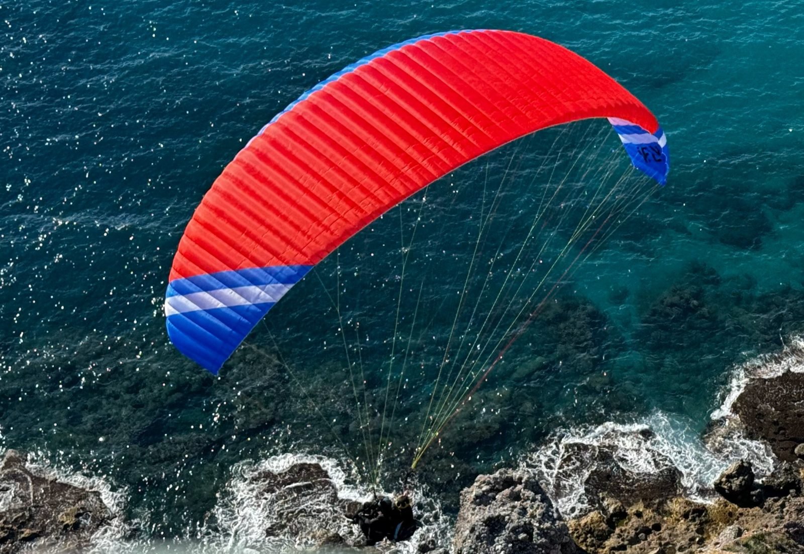 weFLY tandem paraglider in flight