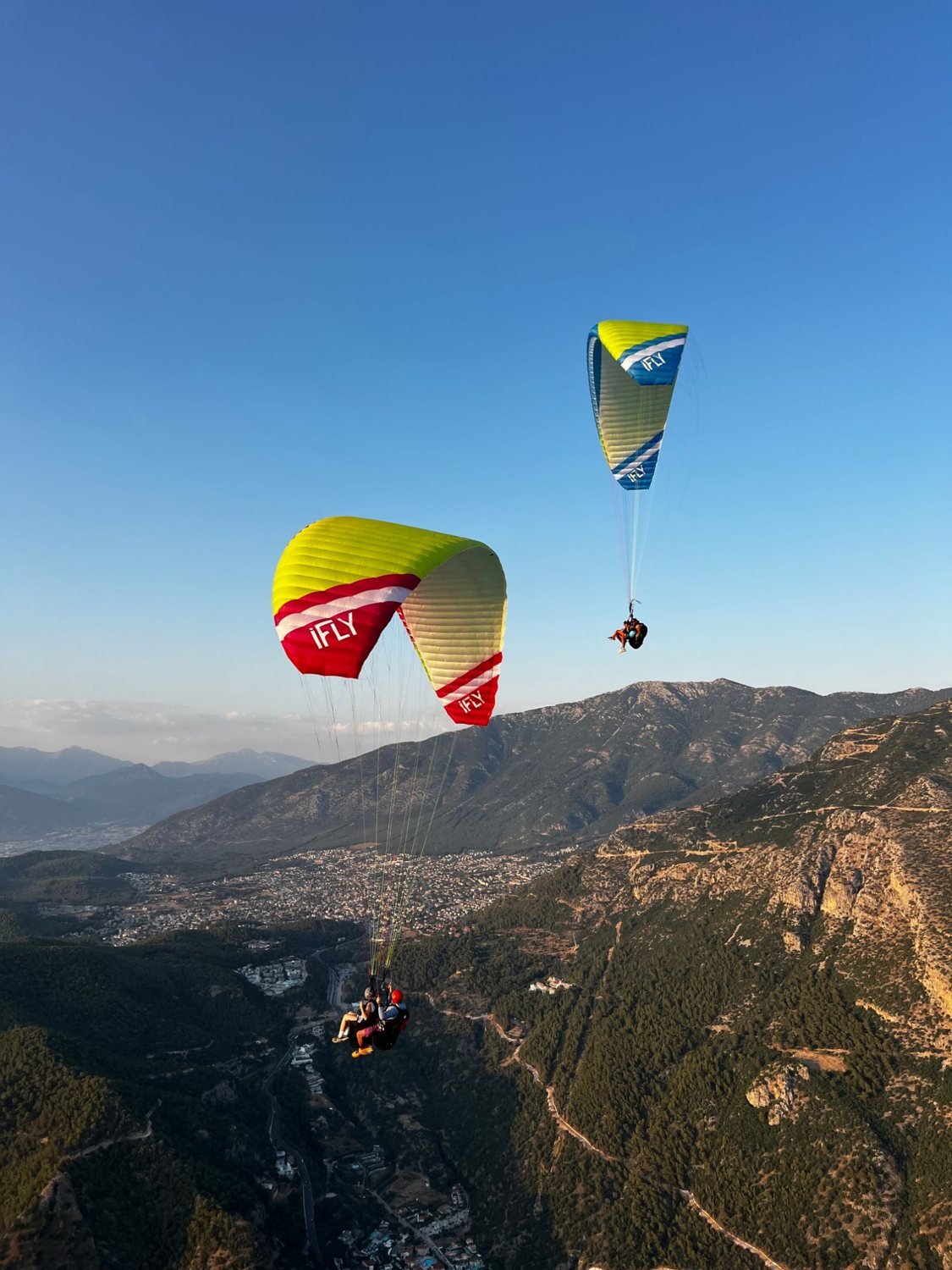 weFLY tandem paraglider in flight