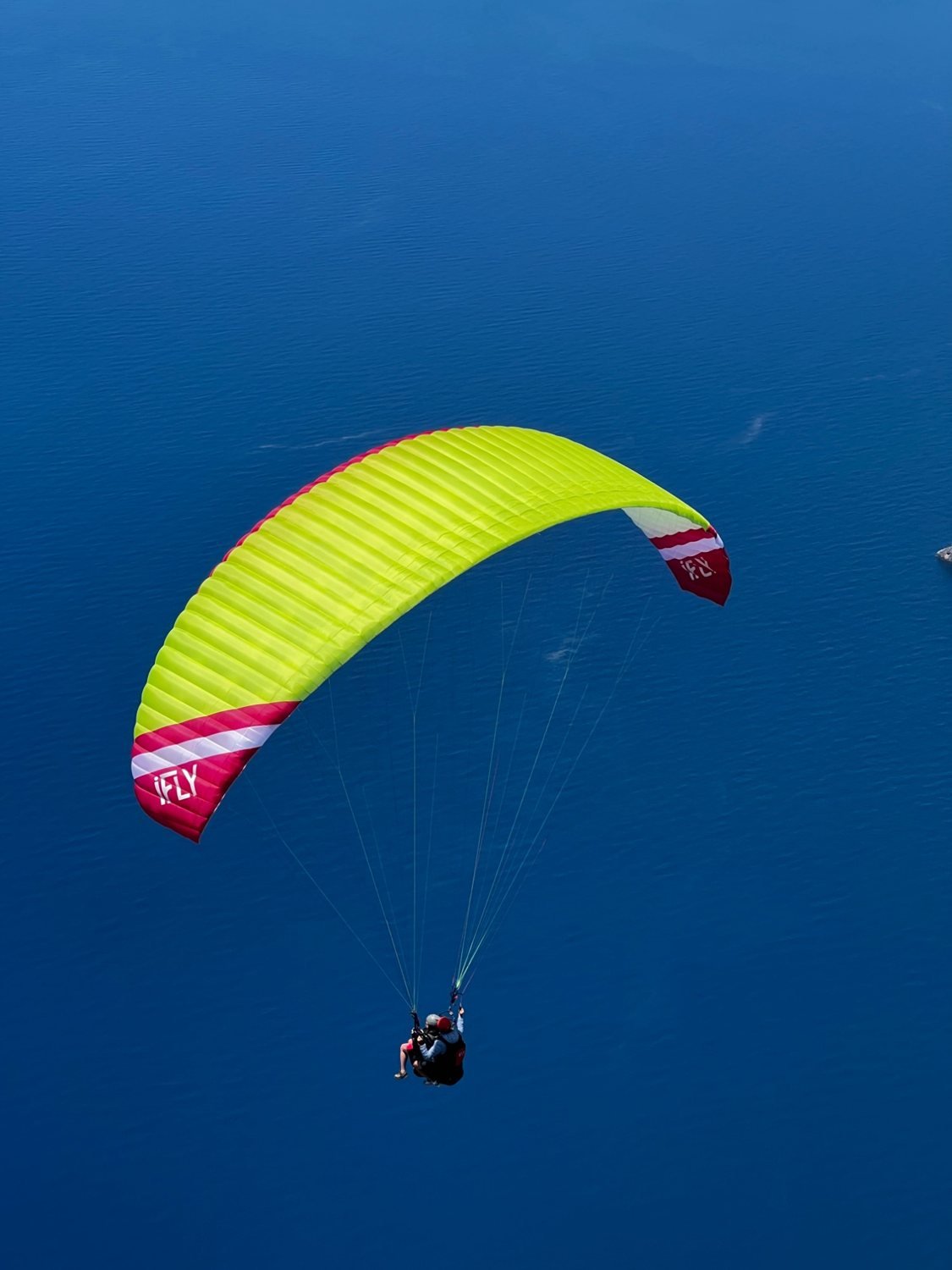 weFLY tandem paraglider in flight